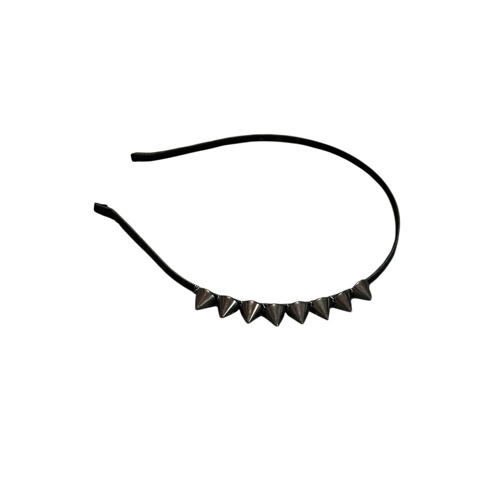 Girls Black Metal Spiked Headband Punk‎ Rock Hair Accessory One Size